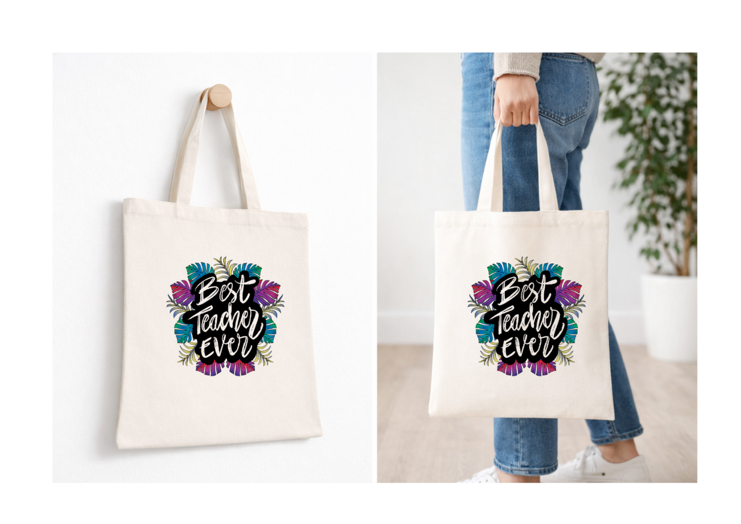 Best Teacher Ever - Canvas Tote Bag