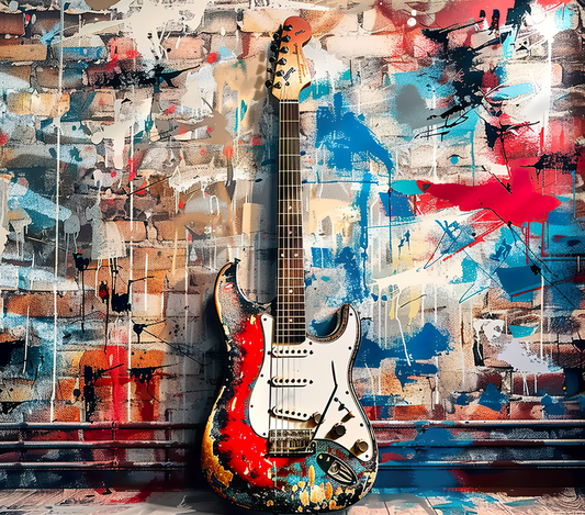 Abstract Electric Guitar – 20oz Stainless Steel Insulated Tumbler