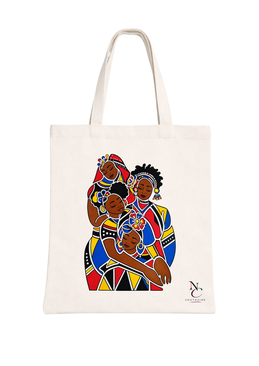 African Family   – Hello Africa Collection – Printed Tote Bag