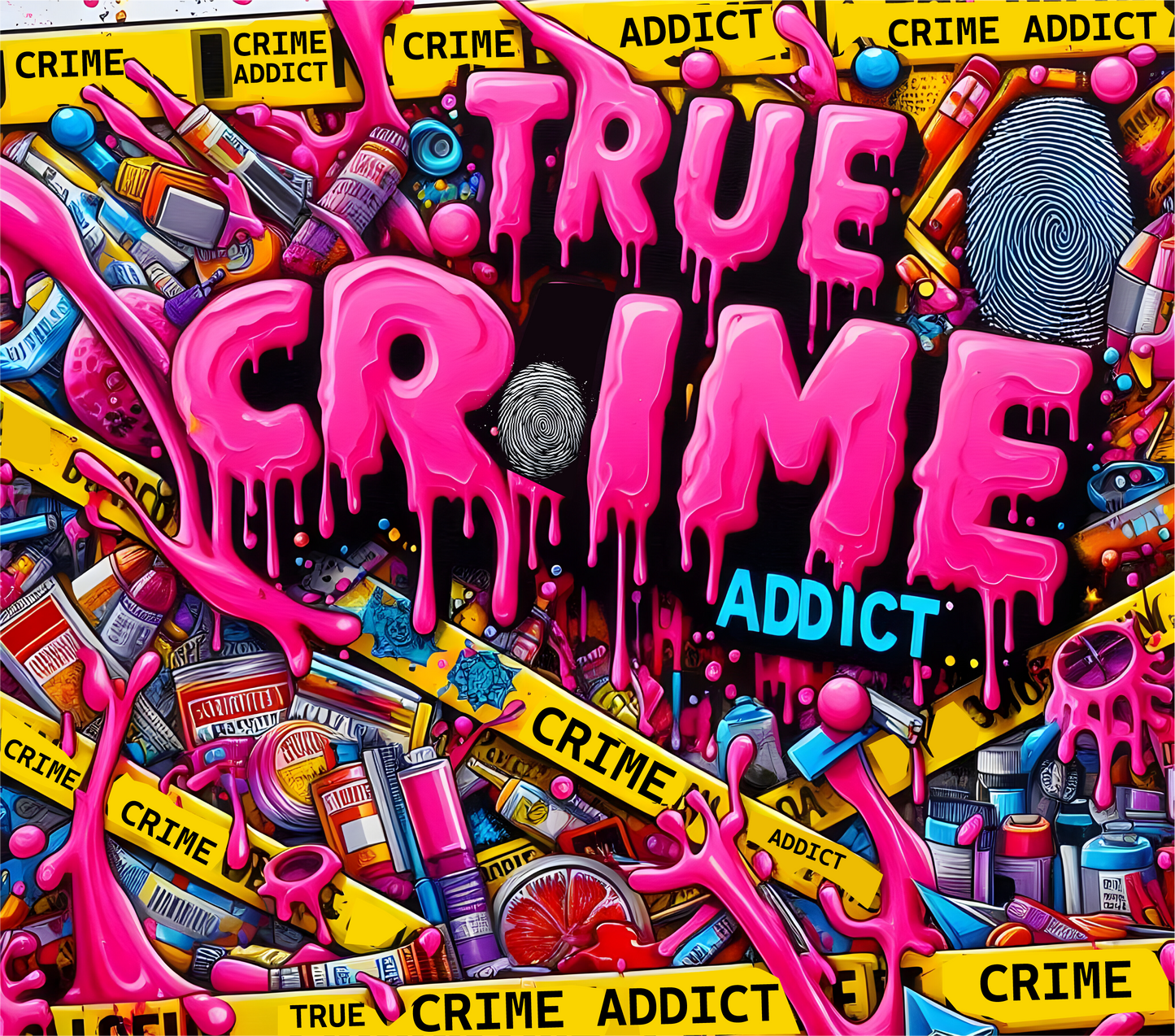 True Crime Addict   – 20oz Stainless Steel Insulated Tumbler