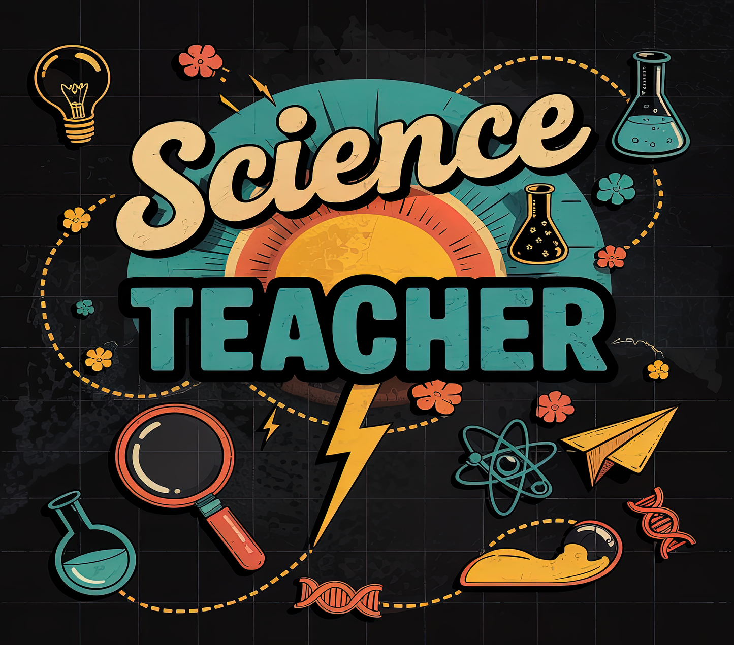 Retro Science Teacher – 20oz Stainless Steel Insulated Tumbler