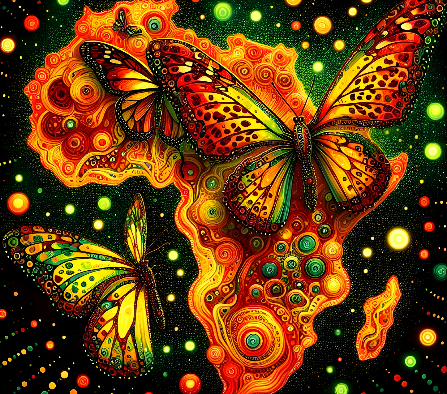 Glowing Butterfly Boho Art – 20oz Stainless Steel Insulated Tumbler