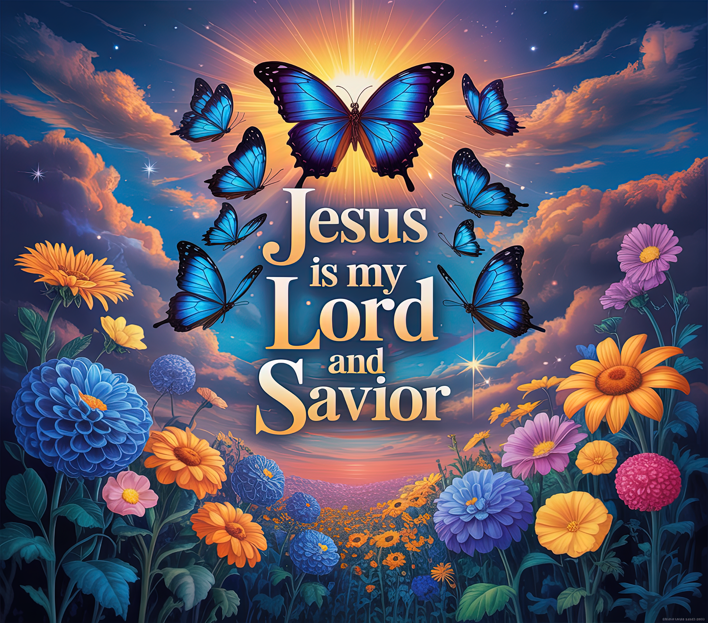 Jesus Is My Lord and Savior Floral – 20oz Stainless Steel Insulated Tumbler