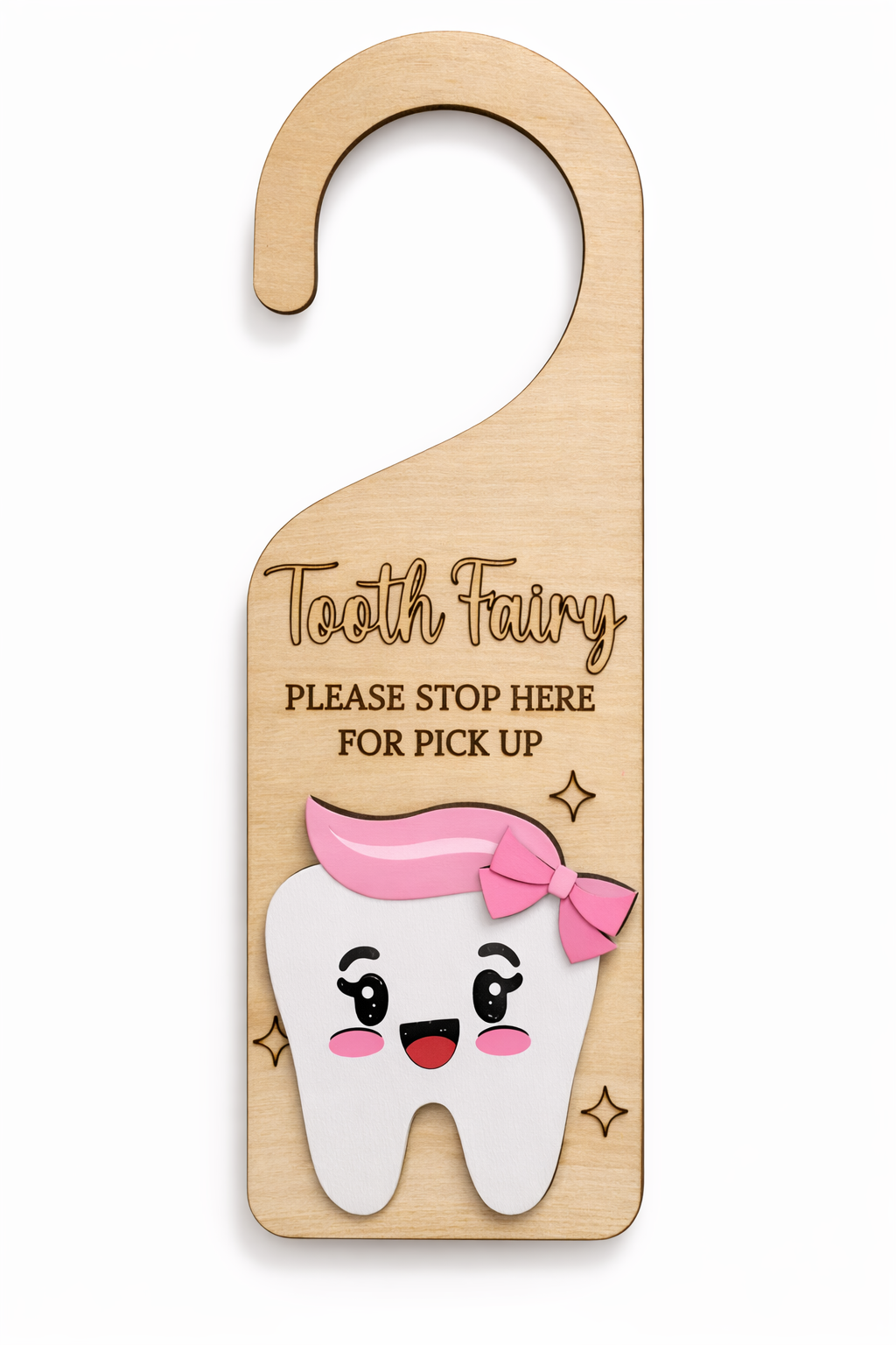 Tooth Fairy Post Box – Daisy the Tooth | Wooden Tooth Fairy Door Hanger