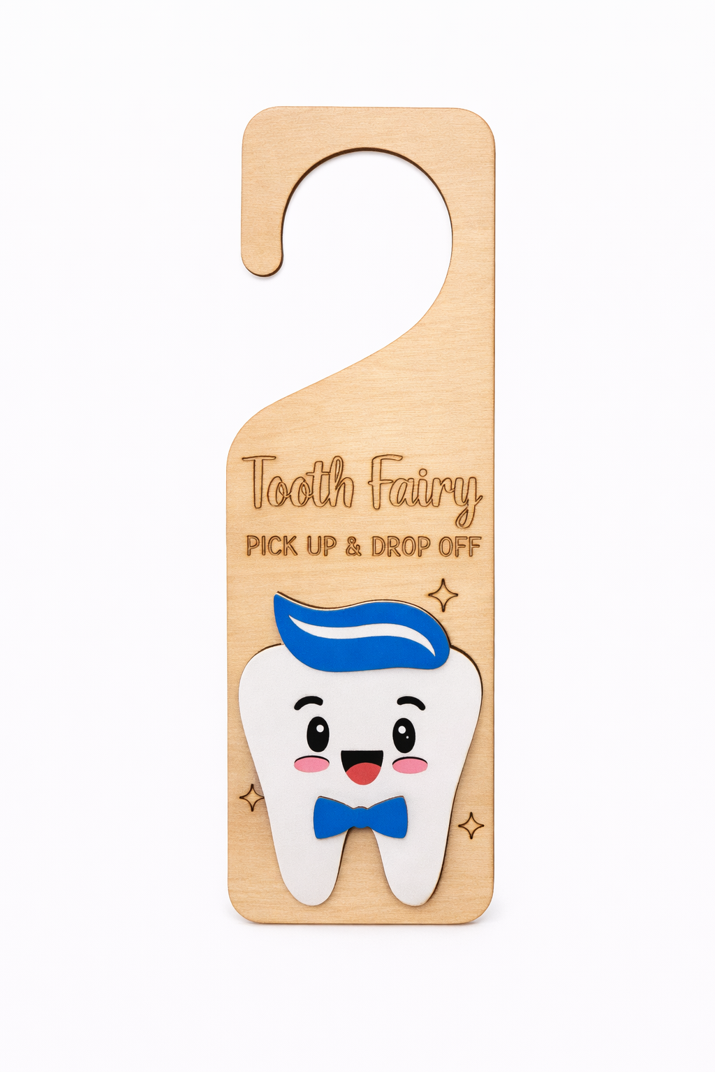Tooth Fairy Post Box – Charlie the Tooth | Wooden Tooth Fairy Door Hanger