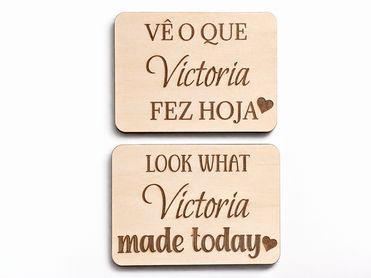 Personalised Classic Hearts Brag Magnet
