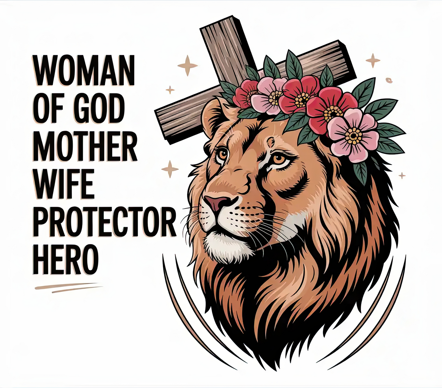 Mulher de Deus Mãe Esposa Protetora Heroína – Copo Térmico de Aço Inoxidável 20oz
