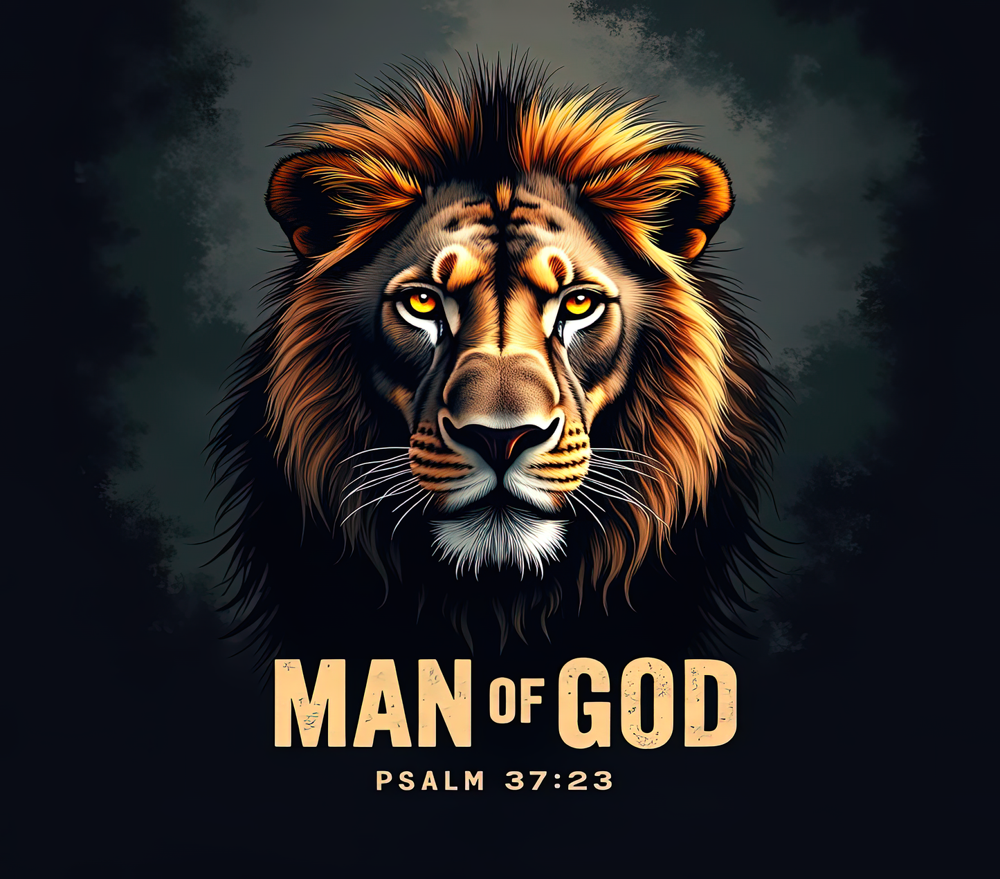 Man of God Lion Psalm 37:23  – 20oz Stainless Steel Insulated Tumbler