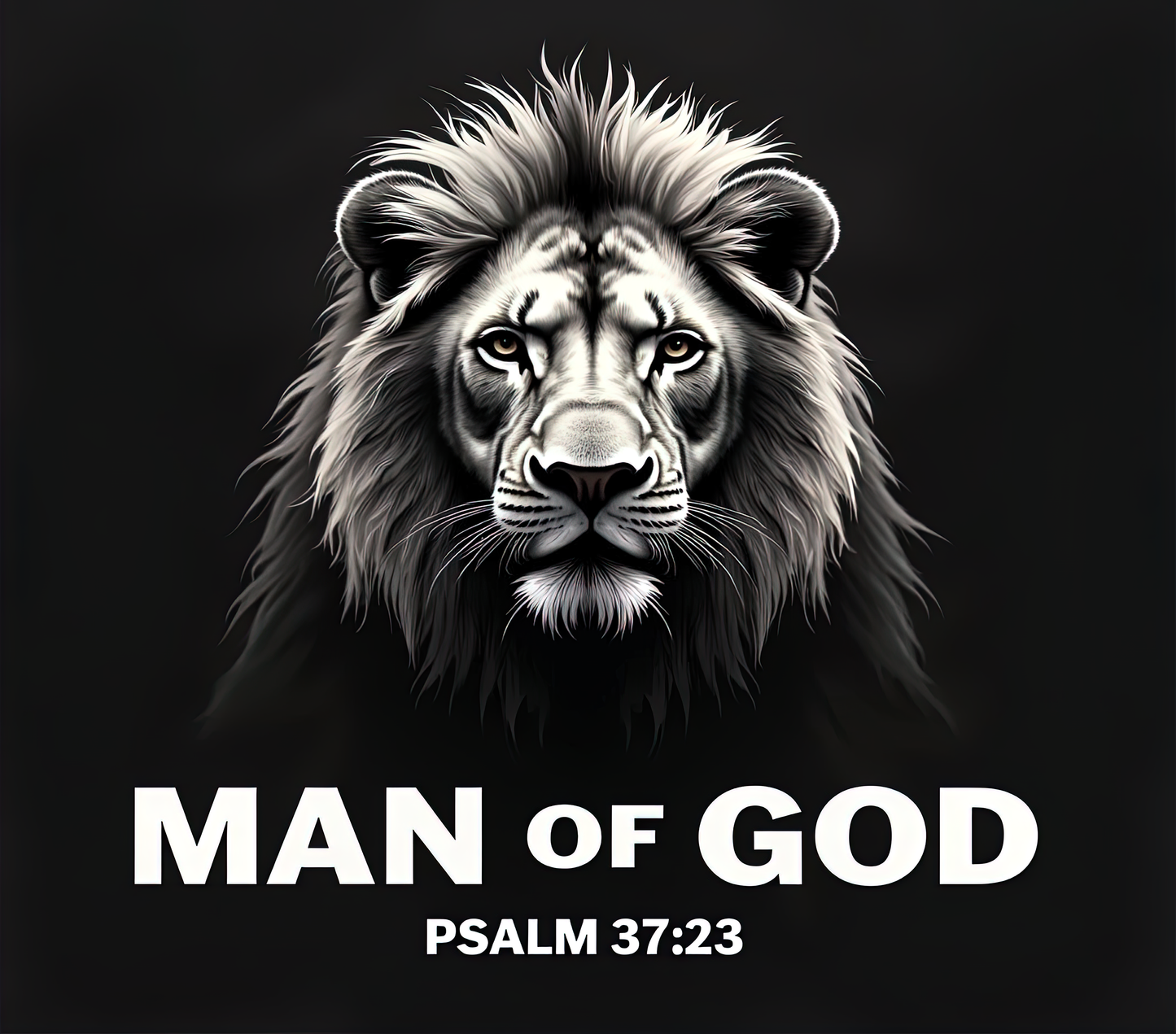 Man of God Black & White Lion – 20oz Stainless Steel Insulated Tumbler