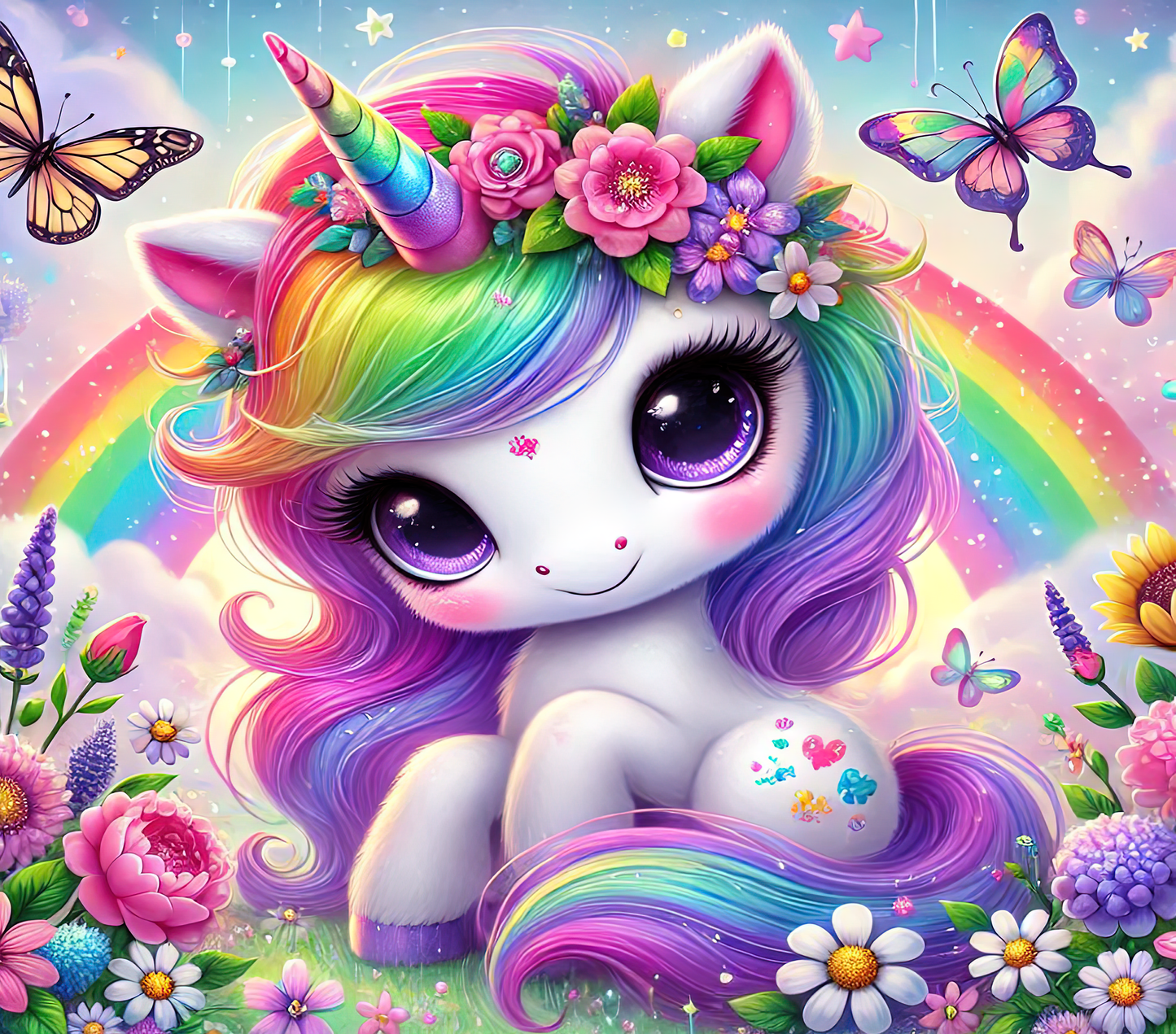 Rainbow Unicorn – 20oz Stainless Steel Insulated Tumbler