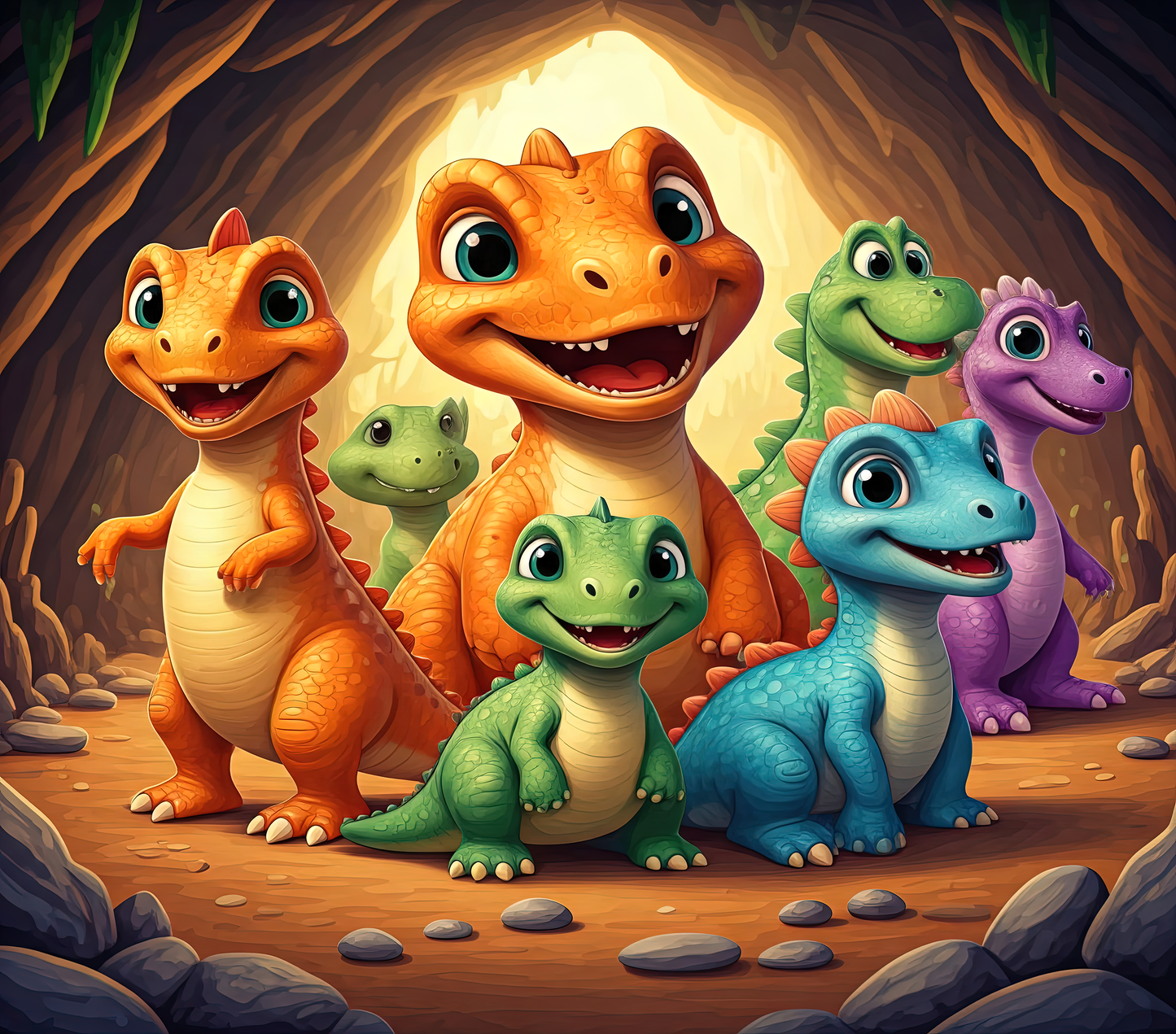 Copos Térmicos de Aço Inoxidável de 590 ml, Coleção Dinossauros Bebés Fofinhos 1