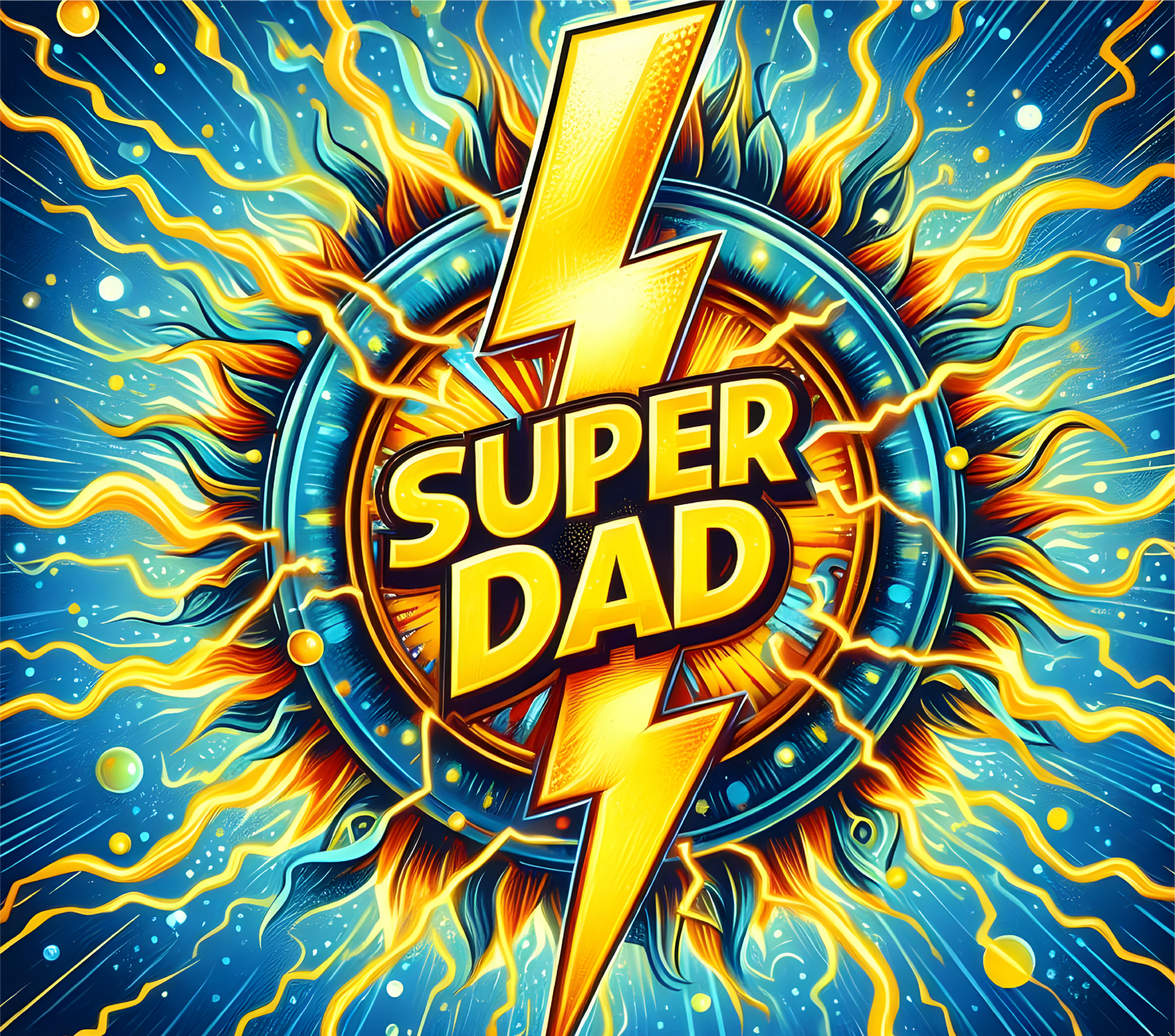 Super Dad Lightning Power – 20oz Stainless Steel Insulated Tumbler