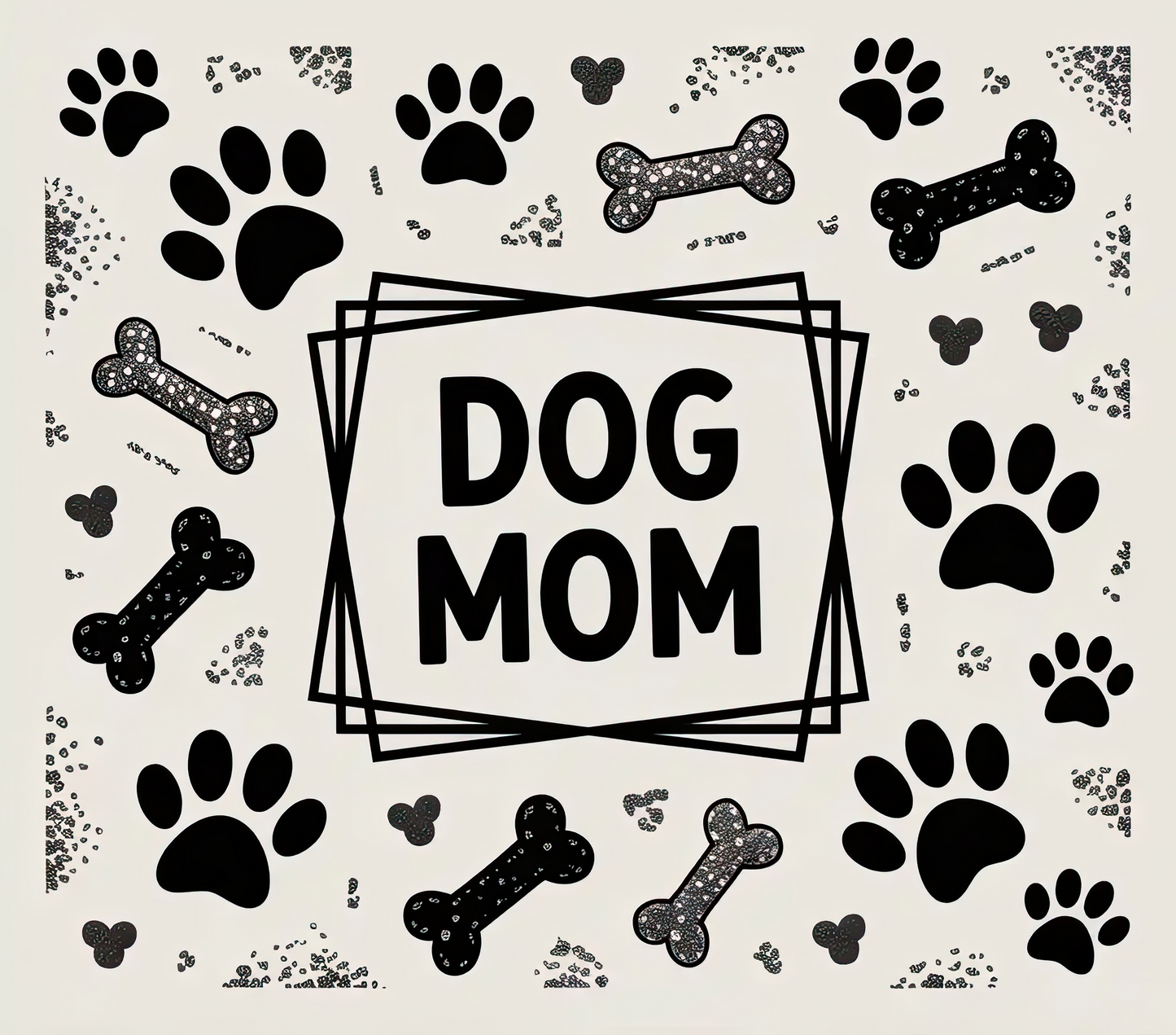 Black and White Dog Mom – 20oz Stainless Steel Insulated Tumbler