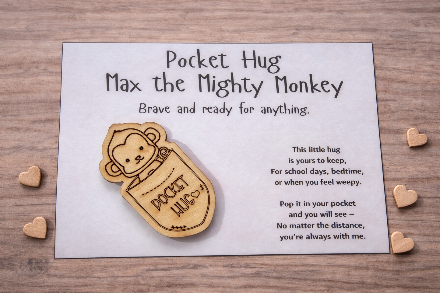 Max the Mighty Monkey | Brave and ready for anything. - Pocket Hug