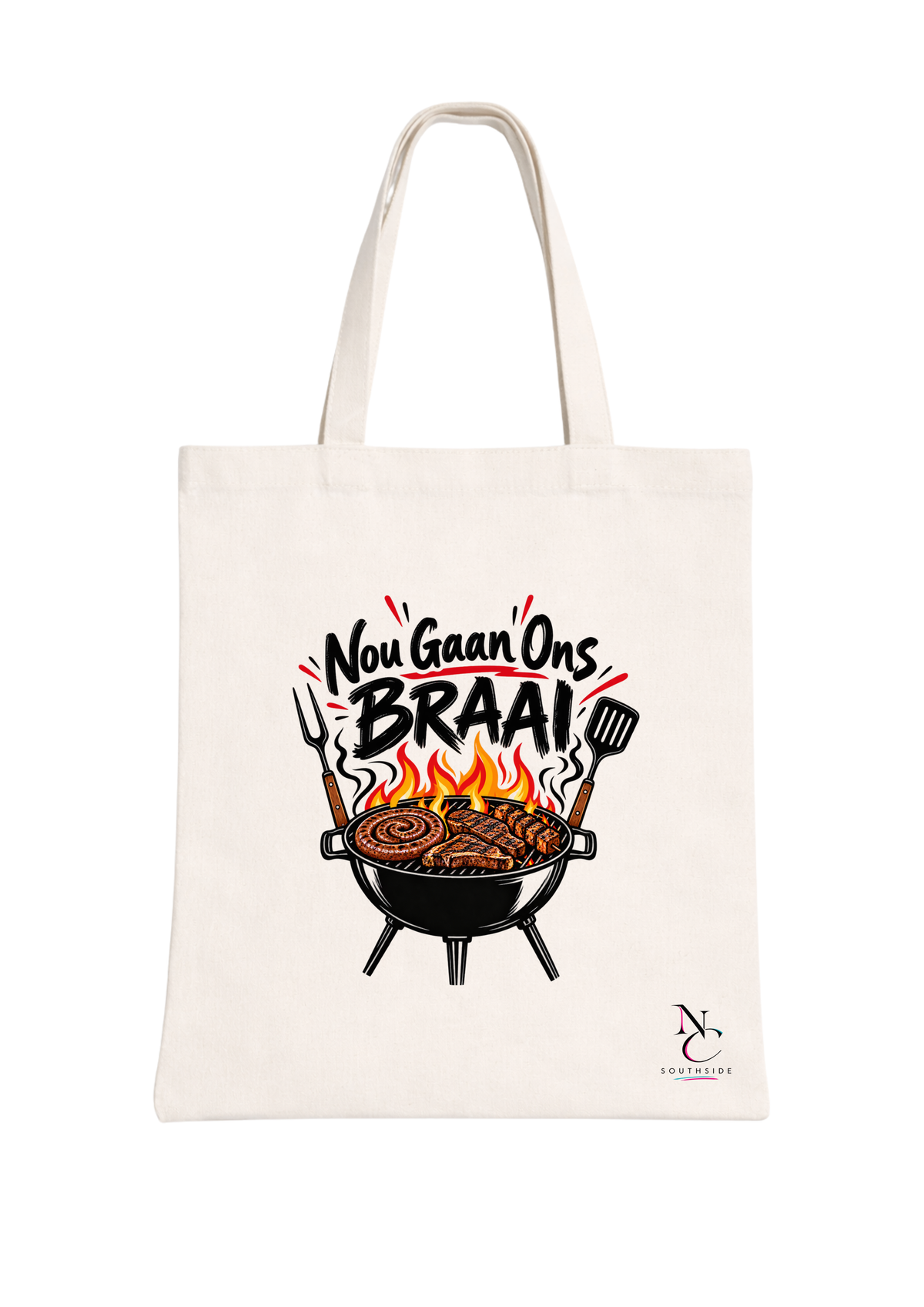 Nou Gaan Ons Braai – Hello Africa Collection – Printed Tote Bag