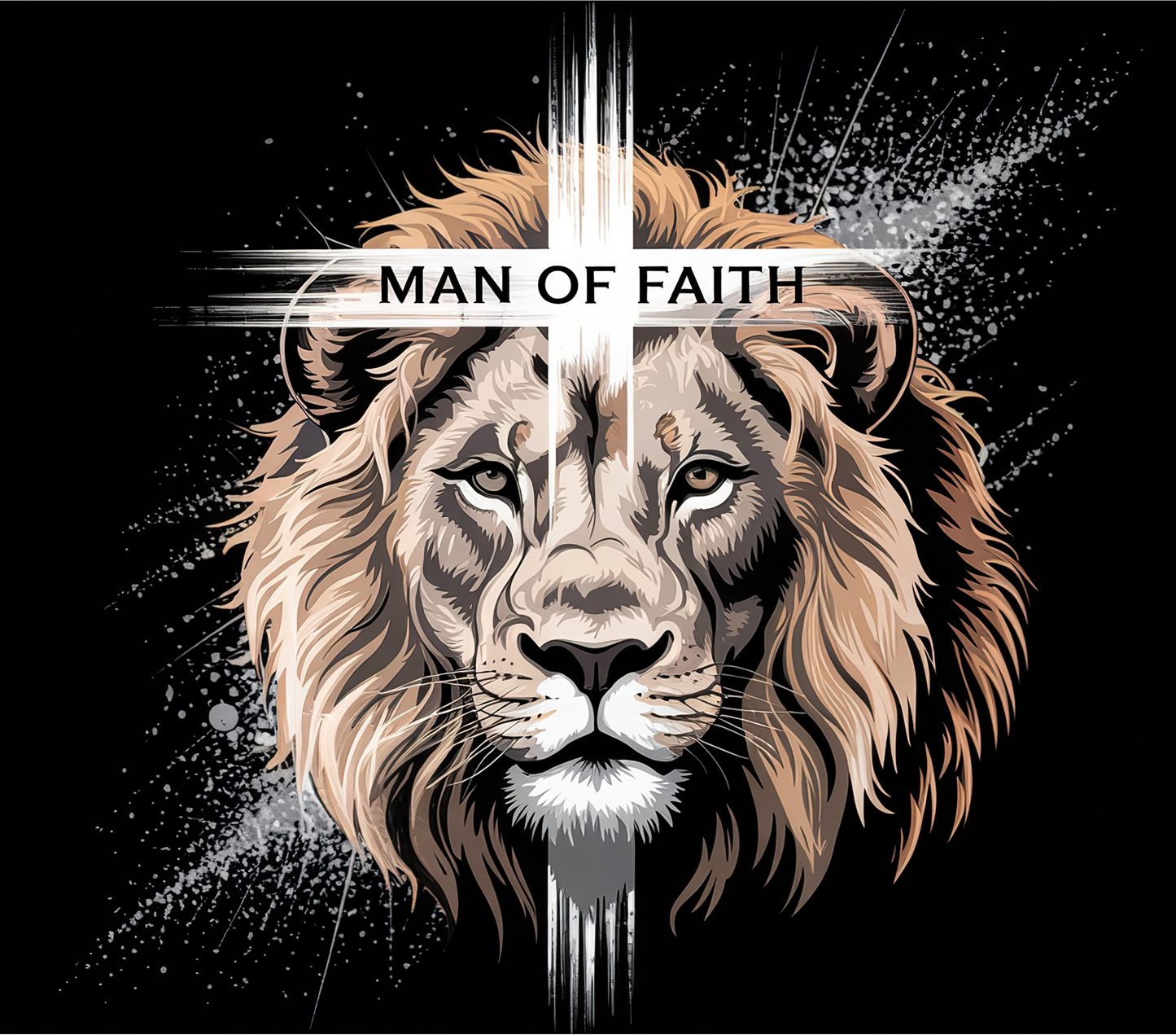 Man of Faith Black Lion Burst – 20oz Stainless Steel Insulated Tumbler