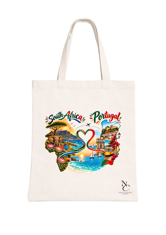 South Africa To Portugal Link – Hello Africa Collection – Printed Tote Bag