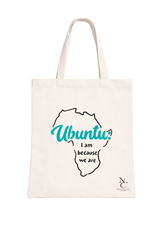 Ubunto in Africa BLUE – Hello Africa Collection – Printed Tote Bag