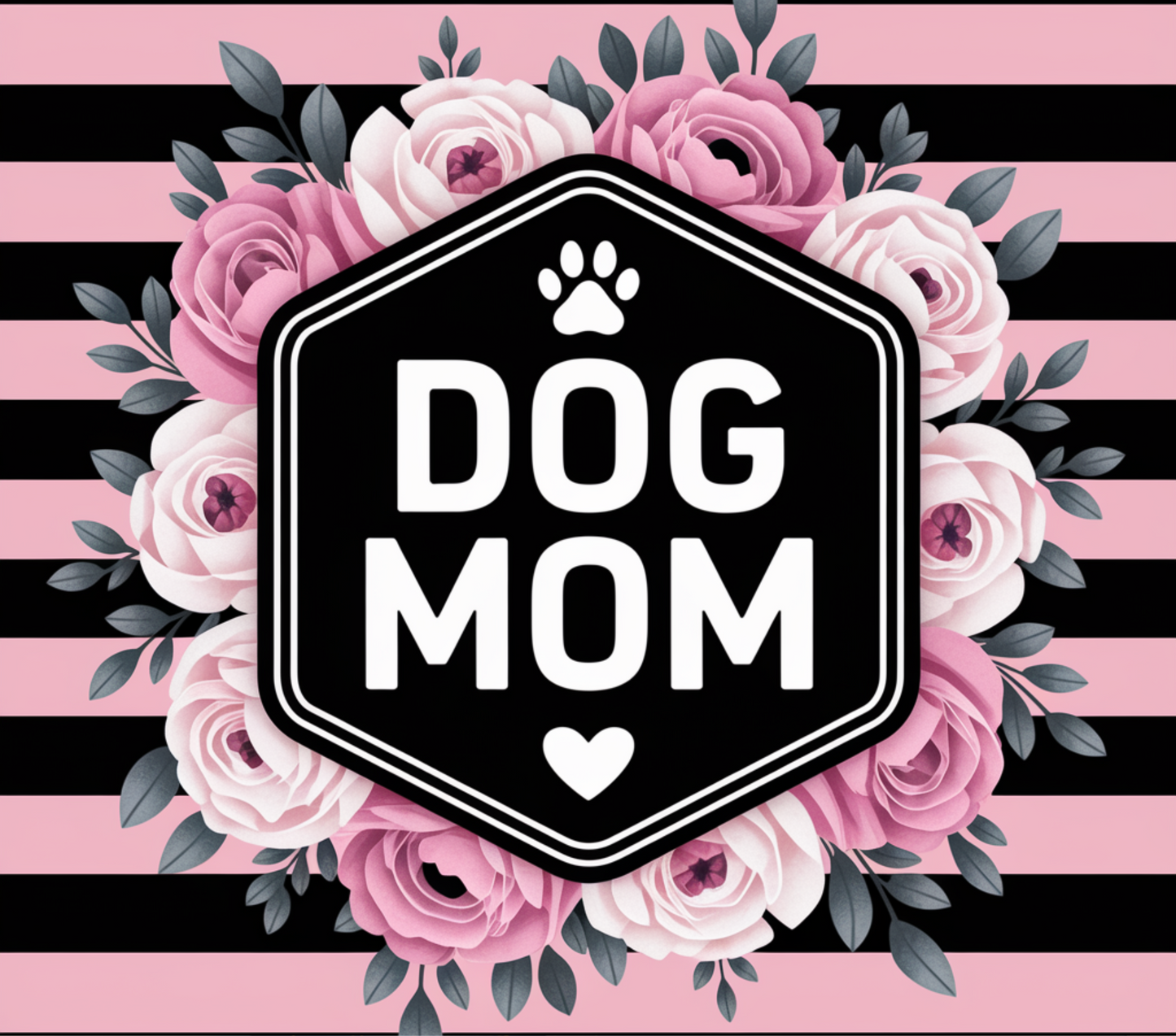 Dog Mom Pink Floral – 20oz Stainless Steel Insulated Tumbler