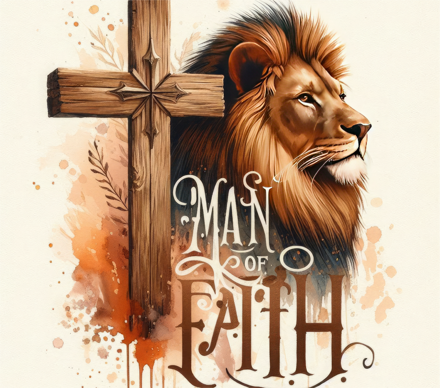 Man of Faith Lion – 20oz Stainless Steel Insulated Tumbler