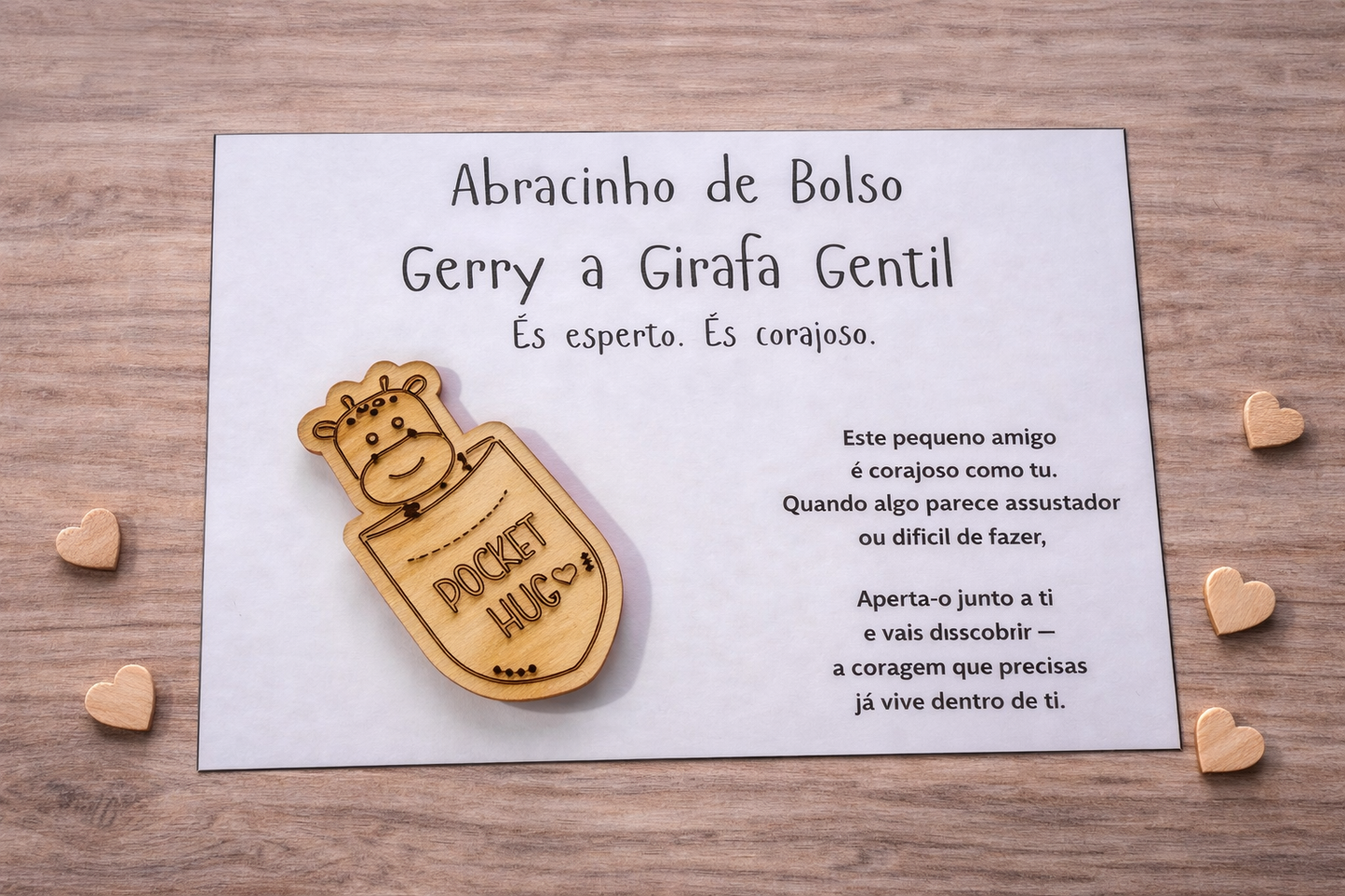 Gerry the Gentle Giraffe | Stand tall and be brave. - Pocket Hug