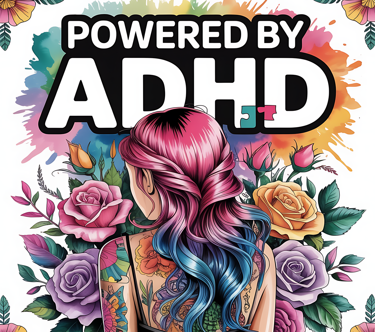 Powered by ADHD – 20oz Stainless Steel Insulated Tumbler