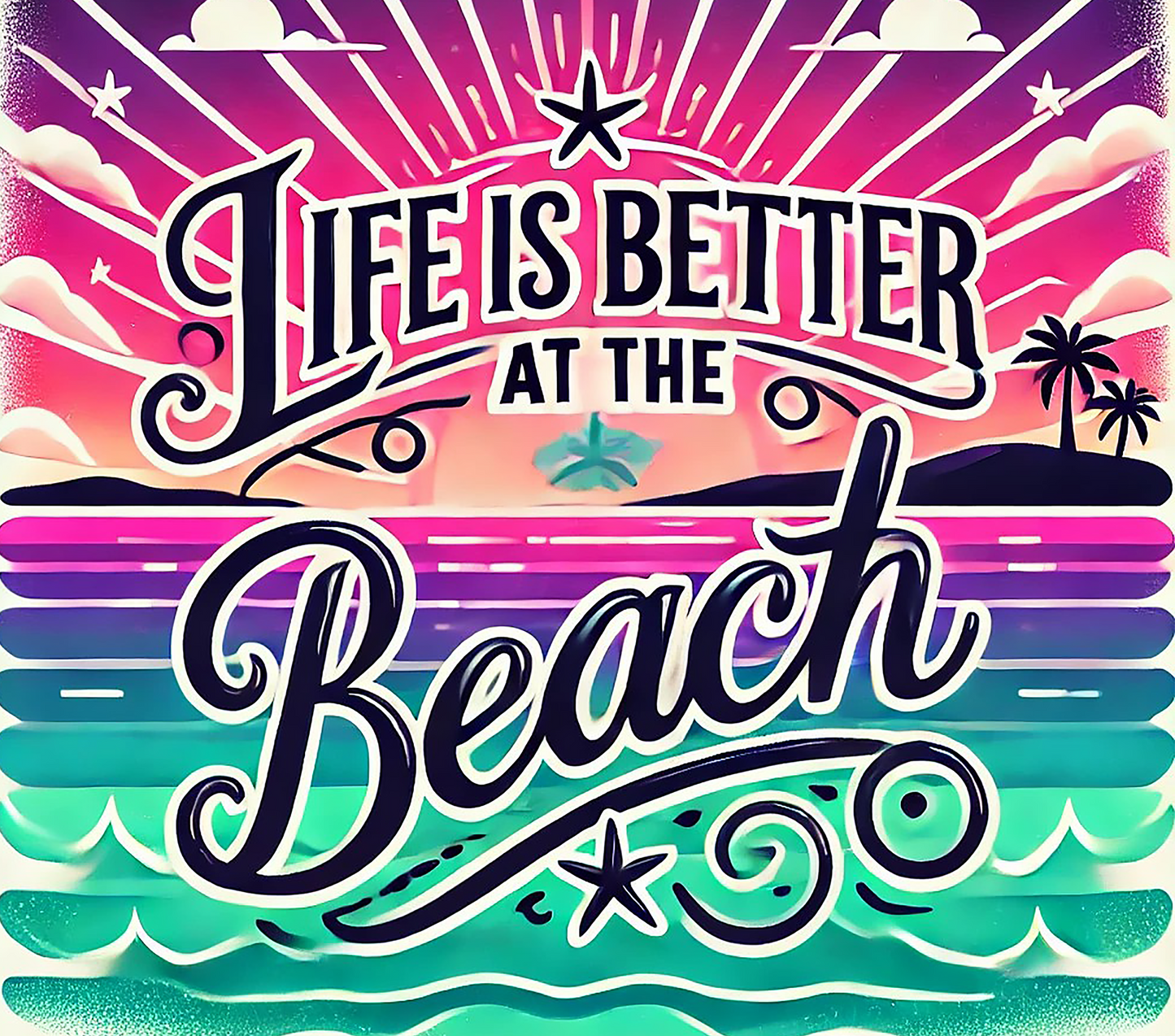 Life Is Better at the Beach  – 20oz Stainless Steel Insulated Tumbler