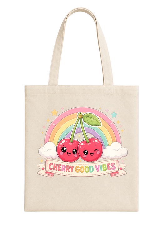 Cherry Good Vibes - Cherry Collection Tote Bag 🍒
