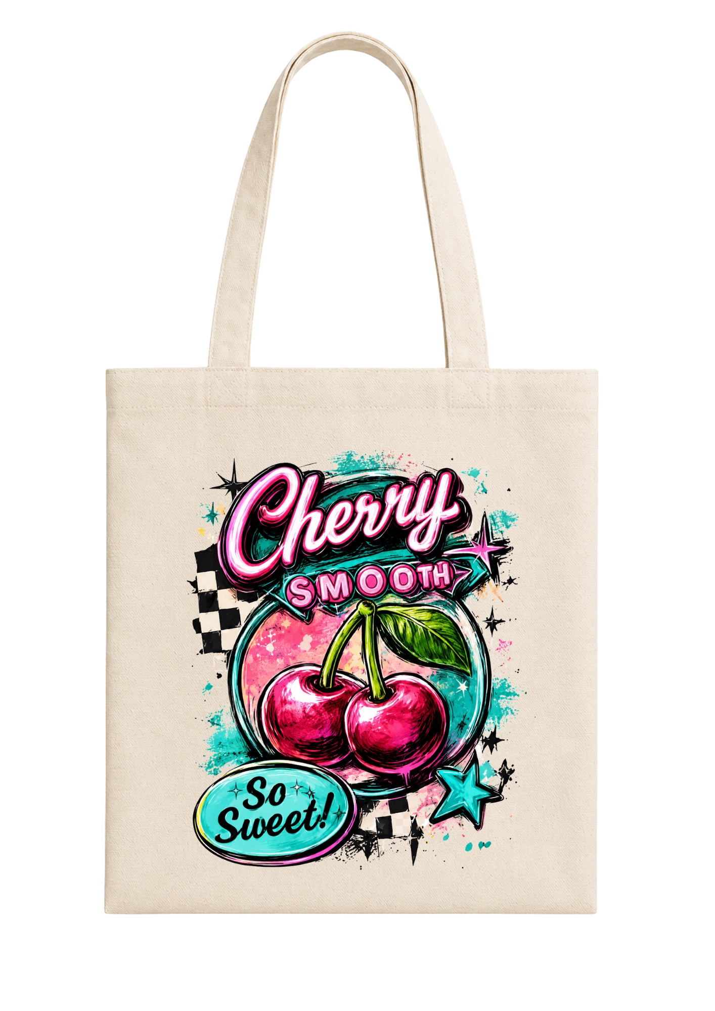 Cherry Smooth Retro Pop – Cherry Collection Tote Bag 🍒