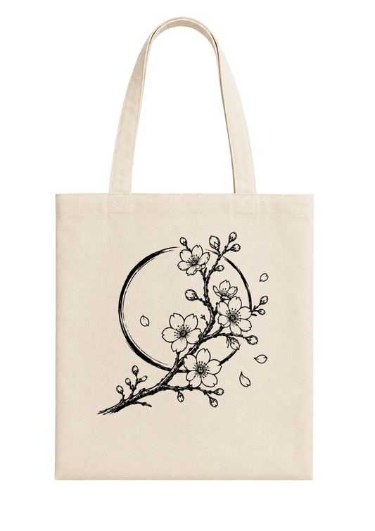 Cherry Blossom Crescent – Cherry Collection Tote Bag 🍒