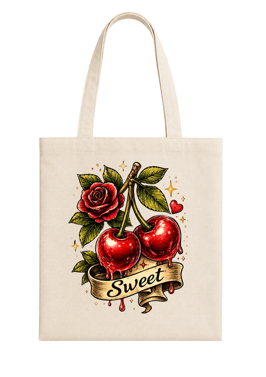 Vintage Sweet Cherries - Cherry Collection Tote Bag 🍒
